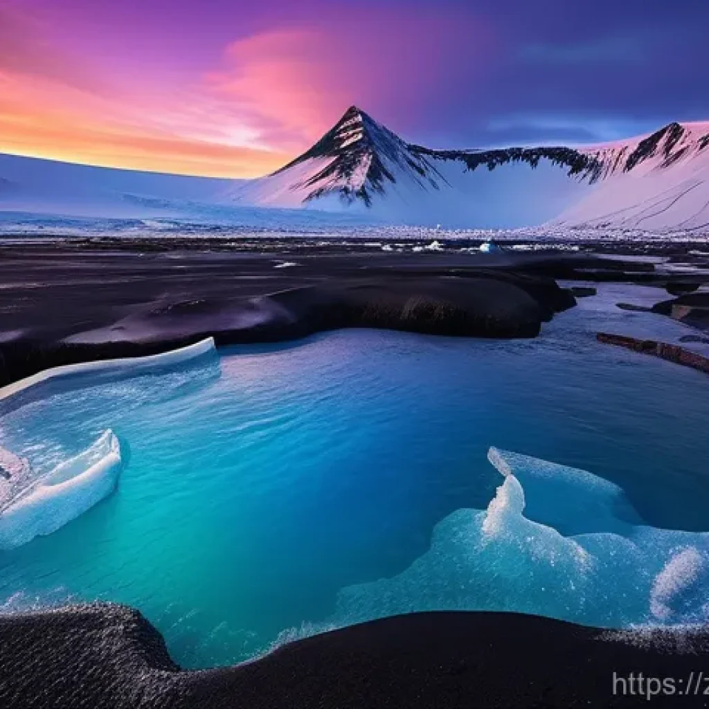 아이슬란드 vs 알래스카 자연 환경 - Iceland's Elemental Dance: Aurora Over Volcanic Glaciers and Hot Springs**
"A breathtaking panoramic...