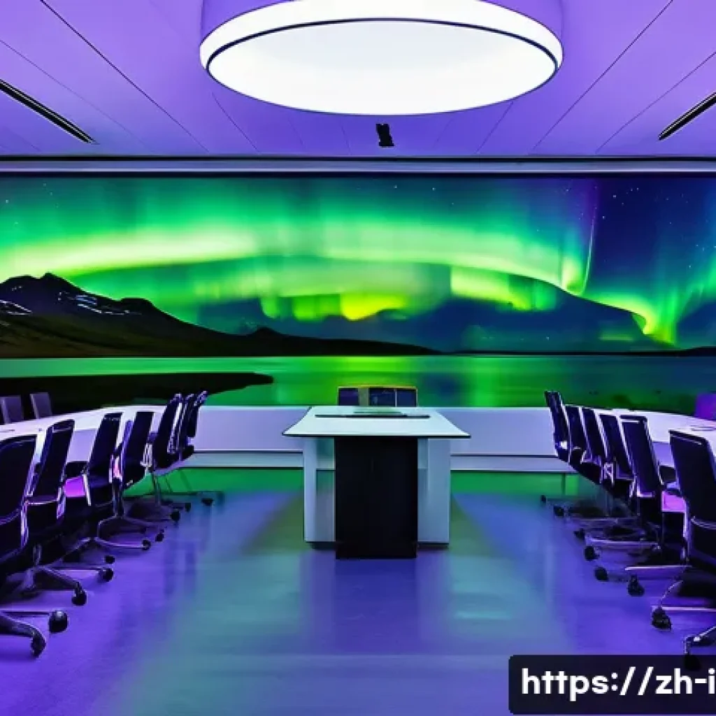 아이슬란드 정치인 및 유명 외교관 - **Aurora-lit Diplomacy and Cultural Exchange**
A vibrant Aurora Borealis dances across the night...